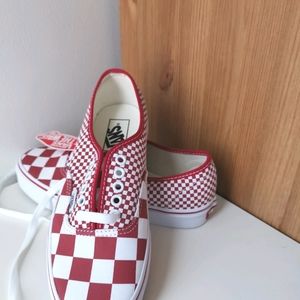 bnwb vans red checkerboard new era shoes
